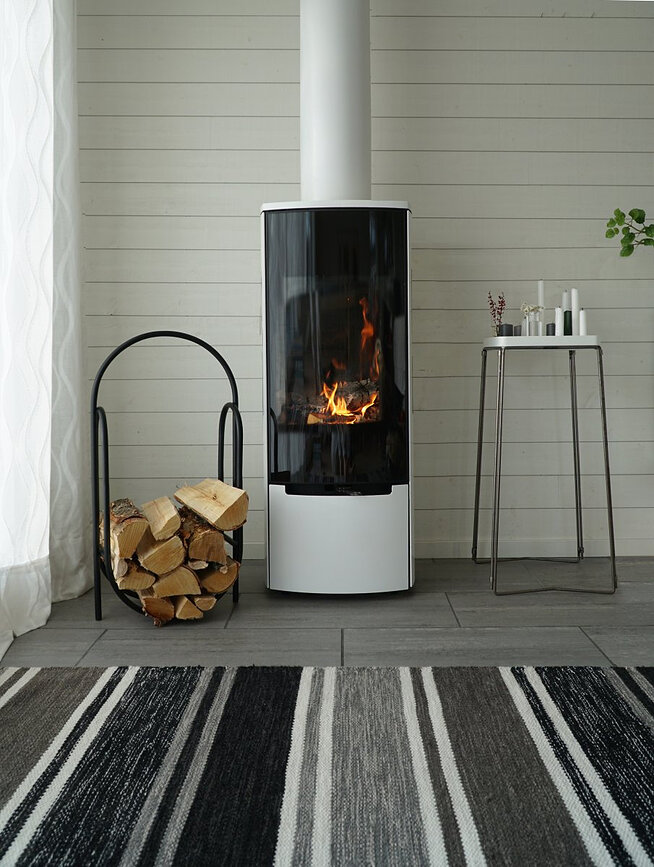 Contenitore per legna Infinity bianco