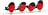 Decoraties Birds Bullfinch rood met clip 4 st.