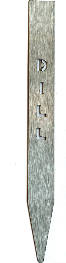 Etichette per erbe Born in Sweden Dill in acciaio inox