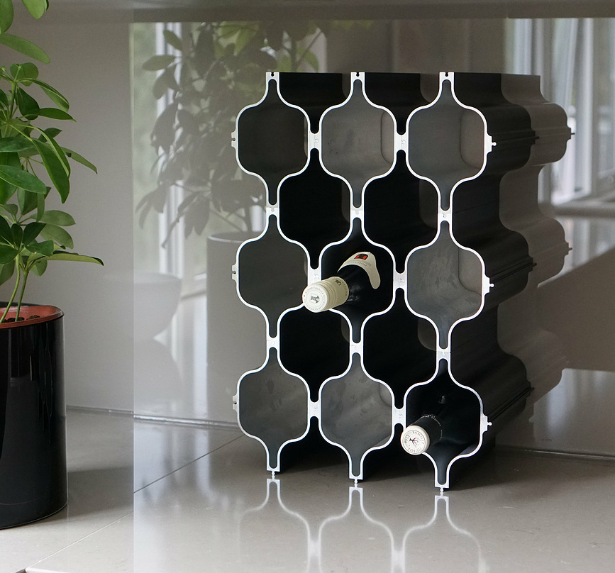 Hex Range-Bouteilles triple, aluminium, marron