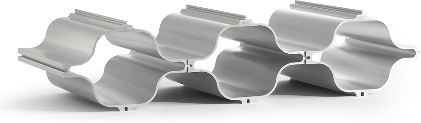 Hex Stalak za vino trostruki aluminij smeđi