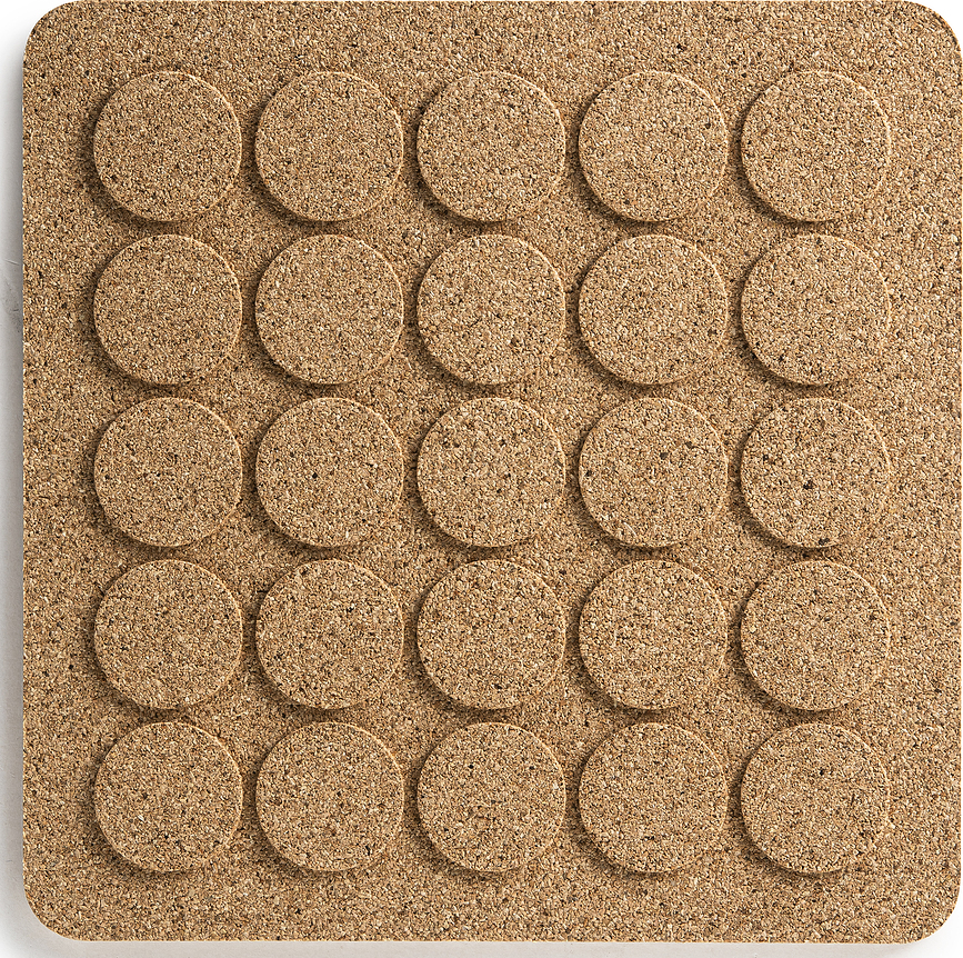 Holder til varm gryde Dots naturlig kork