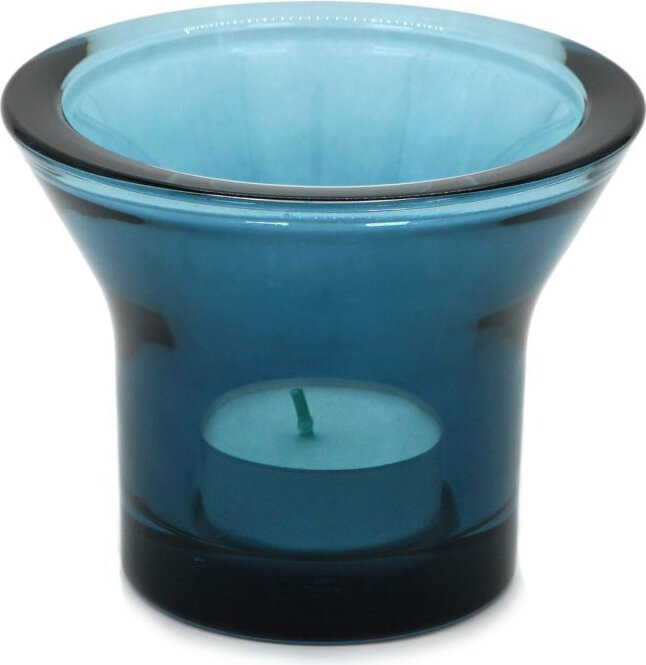 Lumi Teelichthalter, transparent, blau
