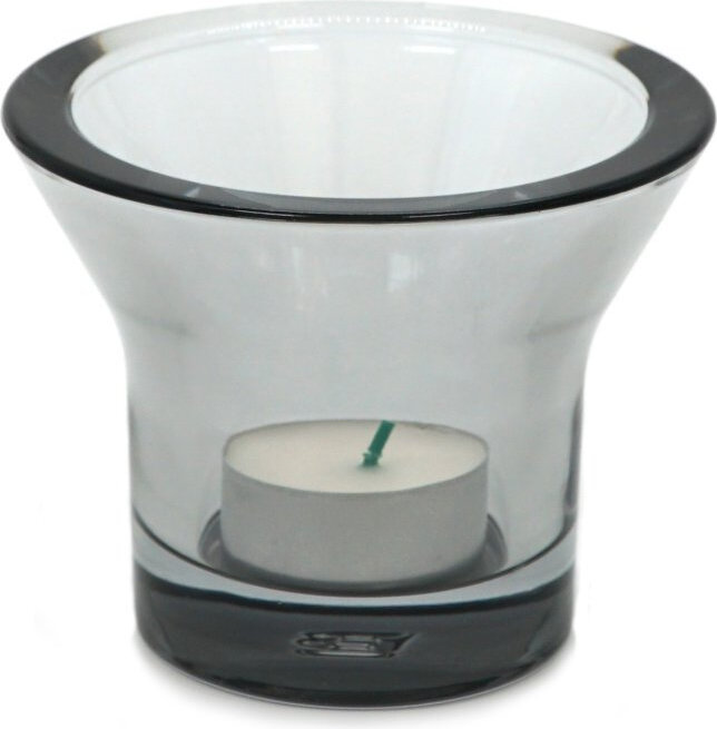 Lumi Teelichthalter, transparent, grau