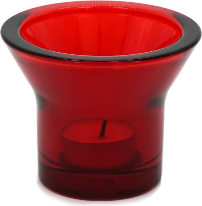 Lumi Teelichthalter, transparent, rot