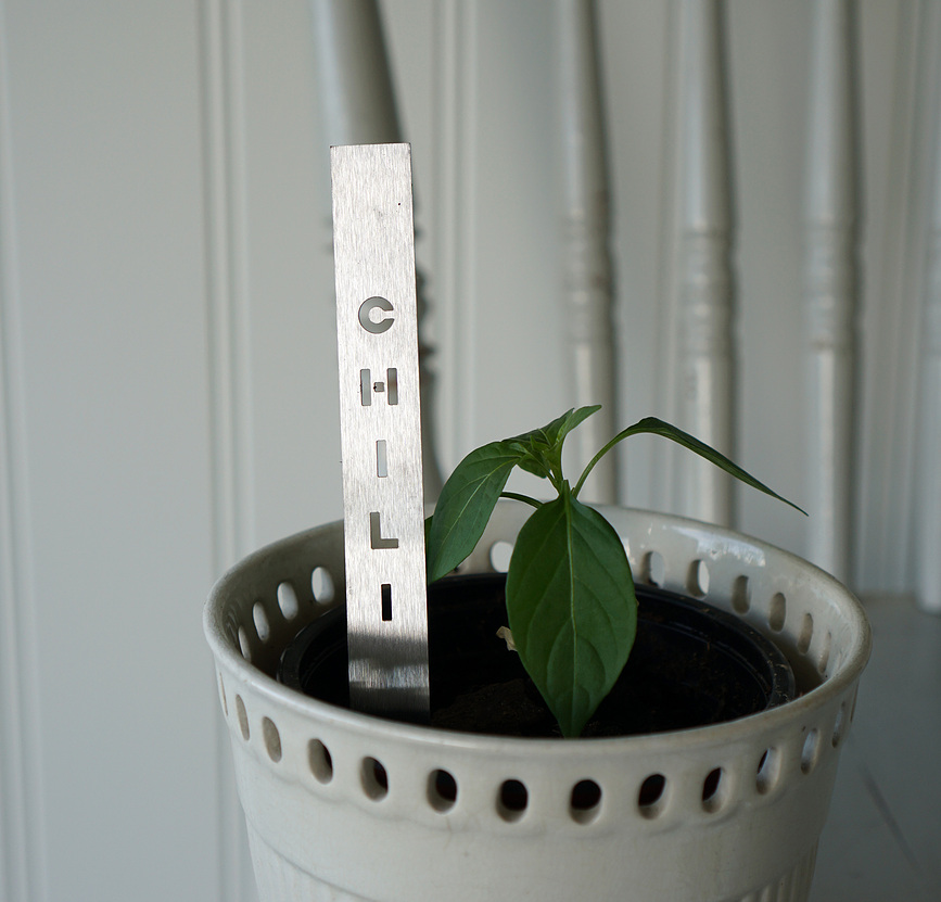 Marcador para Hierbas de acero inoxidable Born in Sweden, Chili