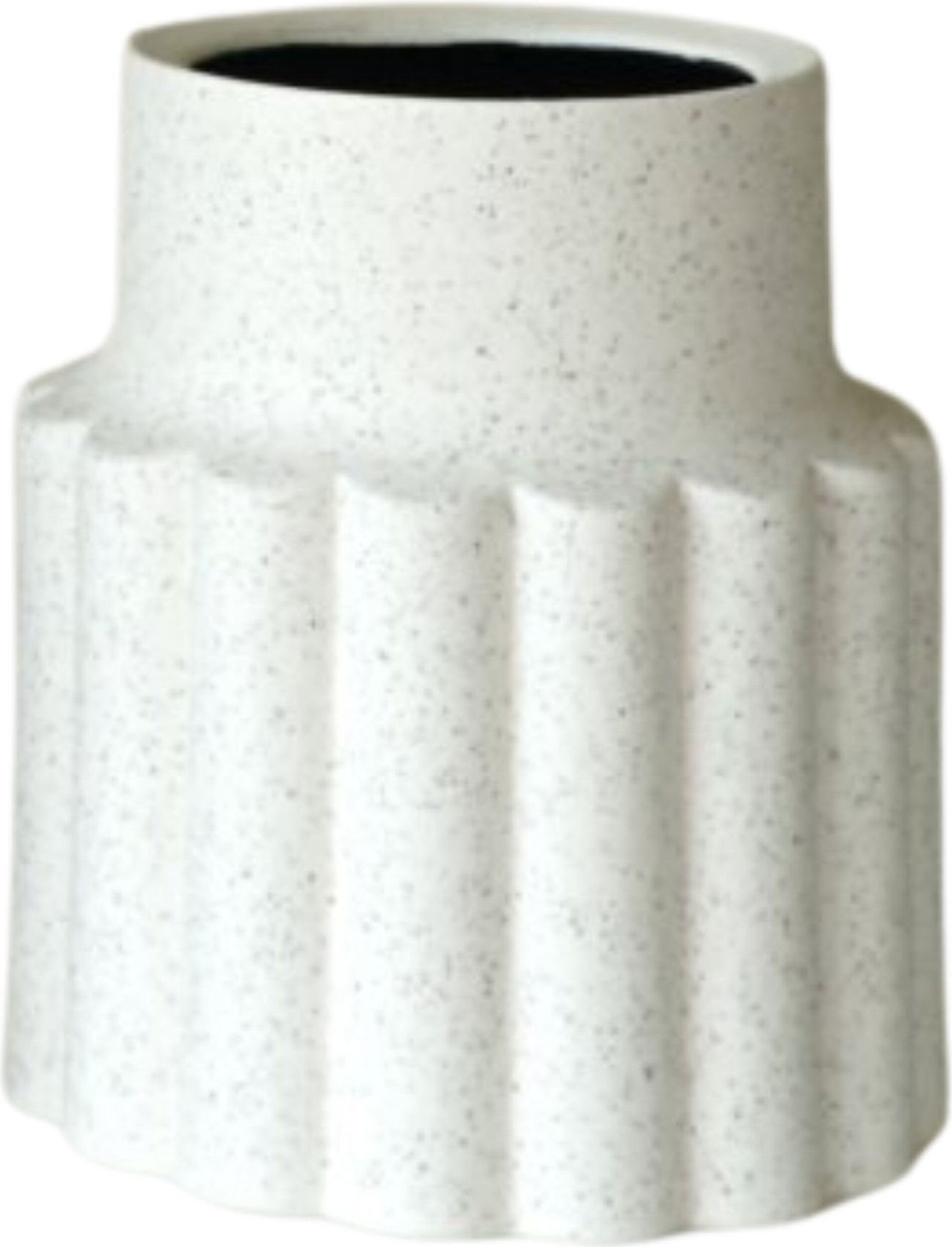 Mylla Vase niedrig, weiß