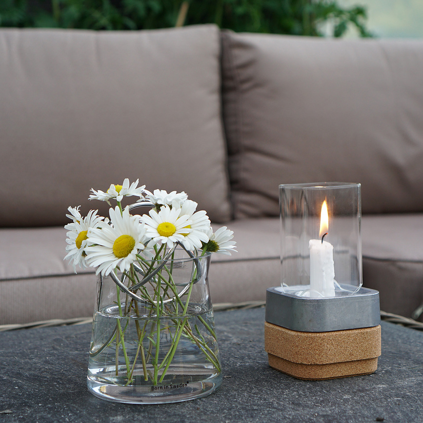 Portavelas de aluminio Stumpastaken Ettan, con cubierta