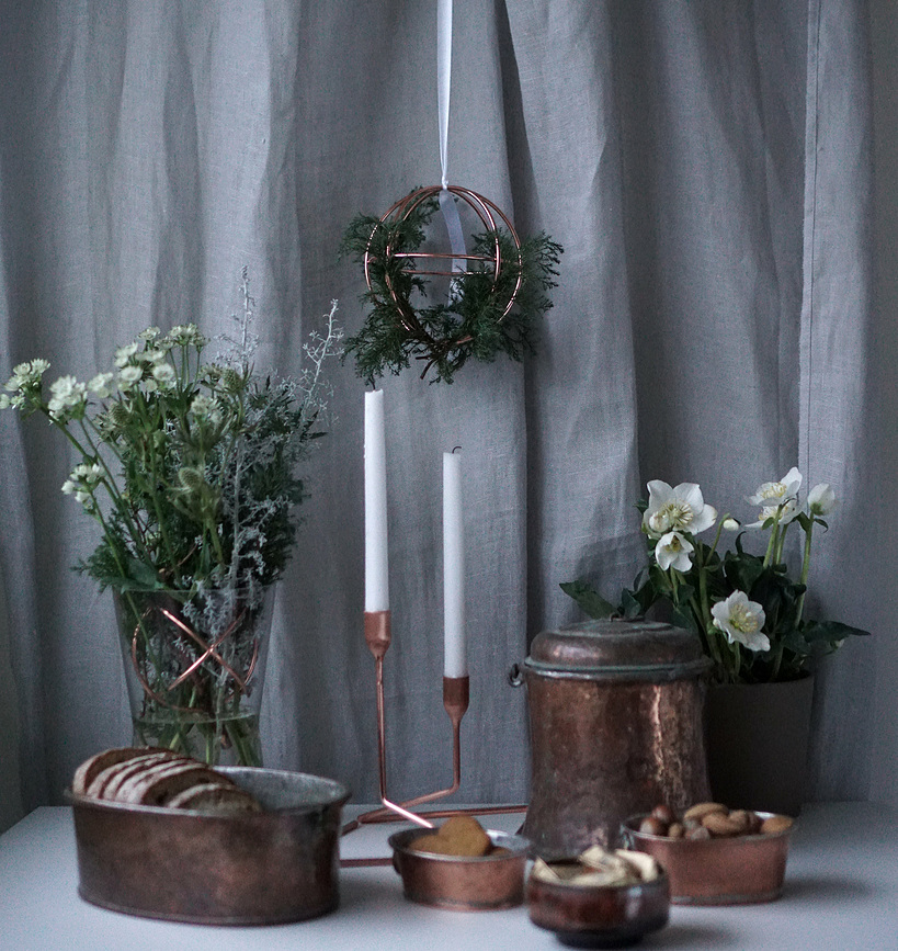 Portavelas de cobre Puzzle, para velas clásicas, 3 unidades