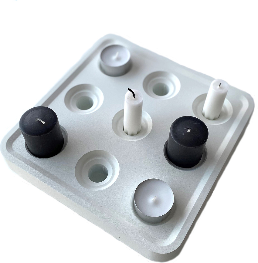 Candelabro de aluminio Stumpastaken, modelo S