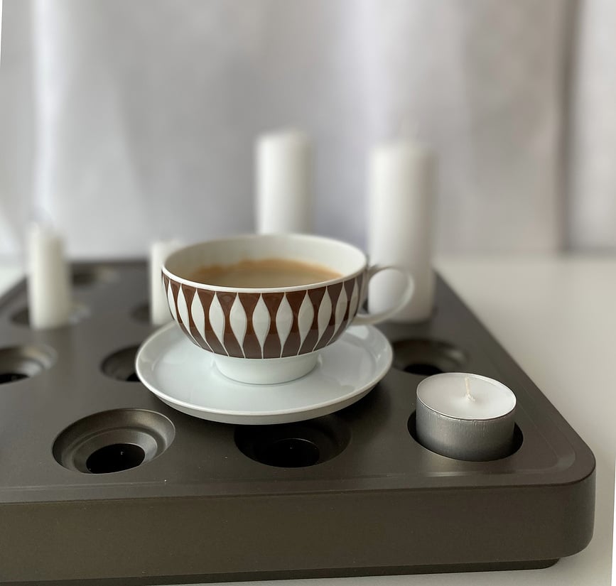 Candelabro Stumpastaken, aluminio blanco