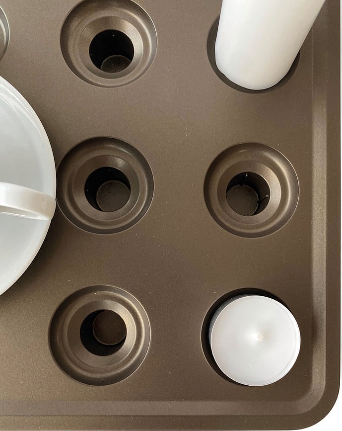 Candelabro Stumpastaken, aluminio blanco