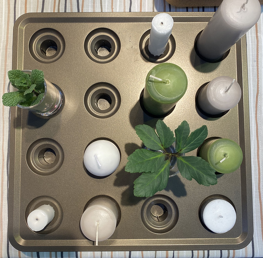 Candelabro Stumpastaken, aluminio blanco