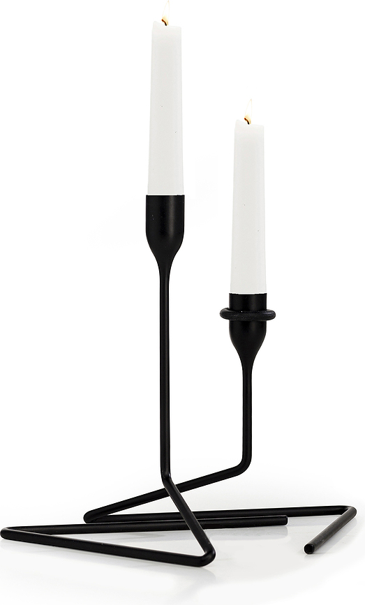 Puzzle Porte-bougie pour bougie classique, 14 cm, noir