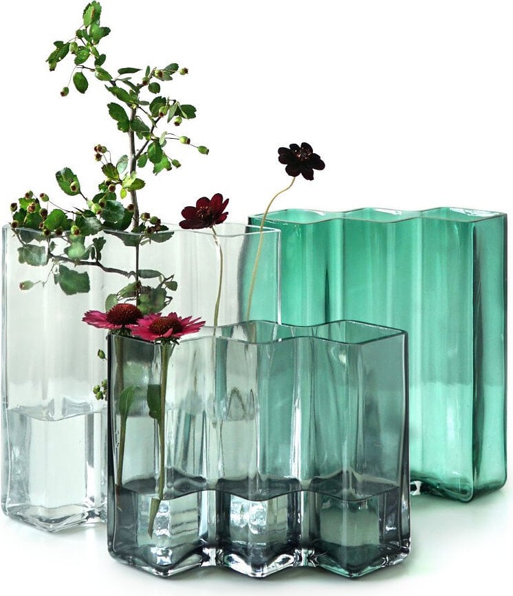Row 3 høj vase, transparent