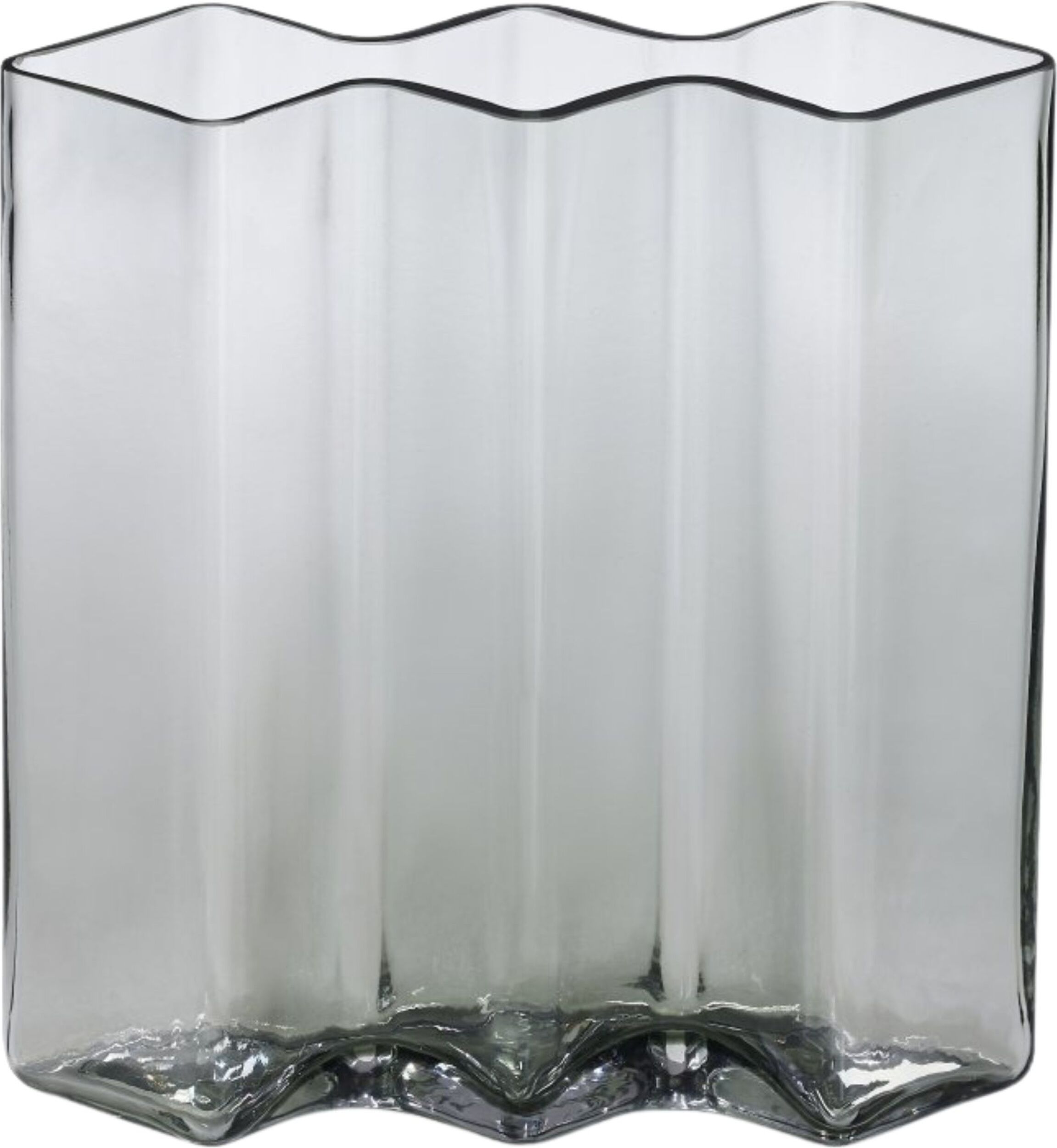 Row 3 Vase hoch, transparent grau