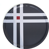Serviravimo padėklas Cross Thick pilkos spalvos 31 cm
