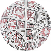 Serviravimo padėklas Sweden from Above City apvalios formos 31 cm