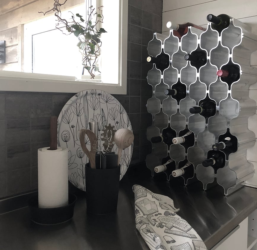 Slide Porte-bouteilles, noir