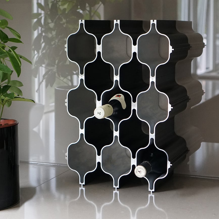 Slide Porte-bouteilles, noir