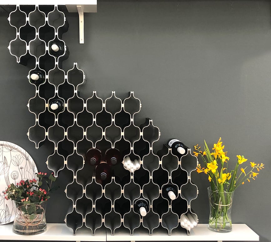 Slide Porte-bouteilles, noir