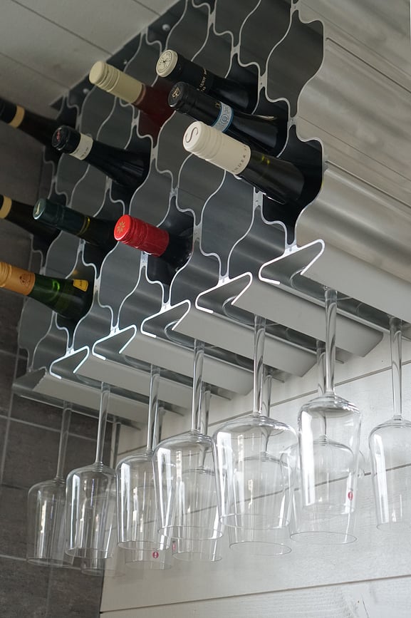 Slide Supports à Verres à Vin pour étagère à vin, 30 cm, Lot de 3