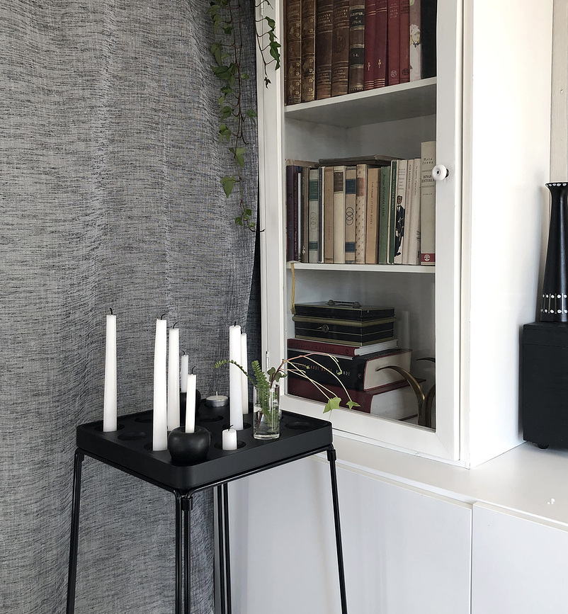 Soporte de acero Stumpastaken, negro