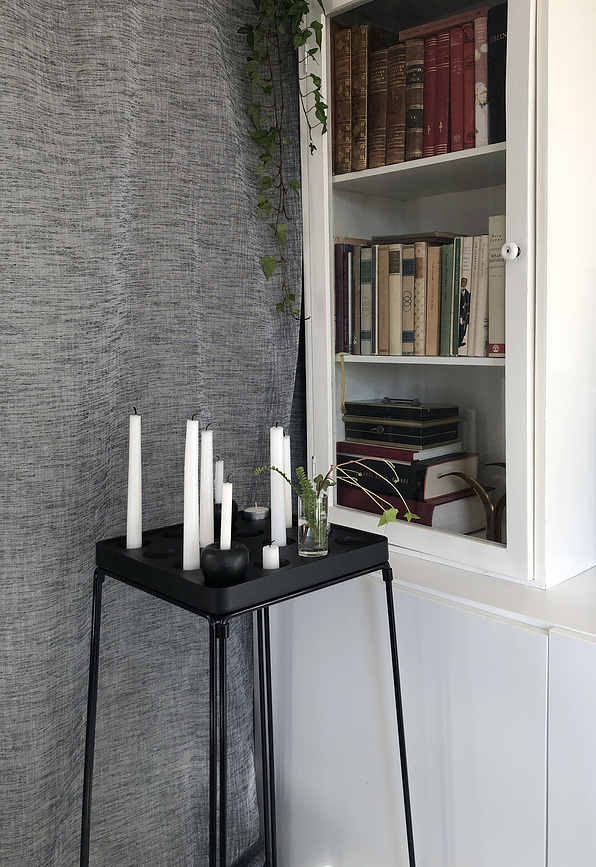 Soporte de acero Stumpastaken, negro