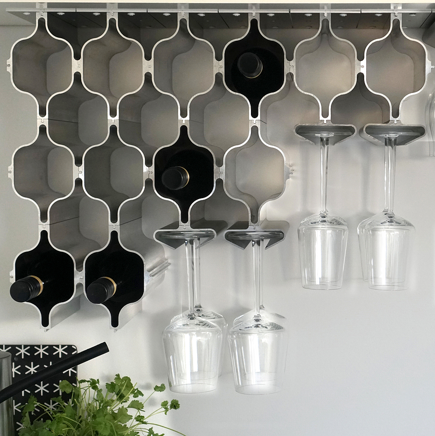 Soportes para Copas de Vino para Botellero Slide, 30 cm, 3 unidades