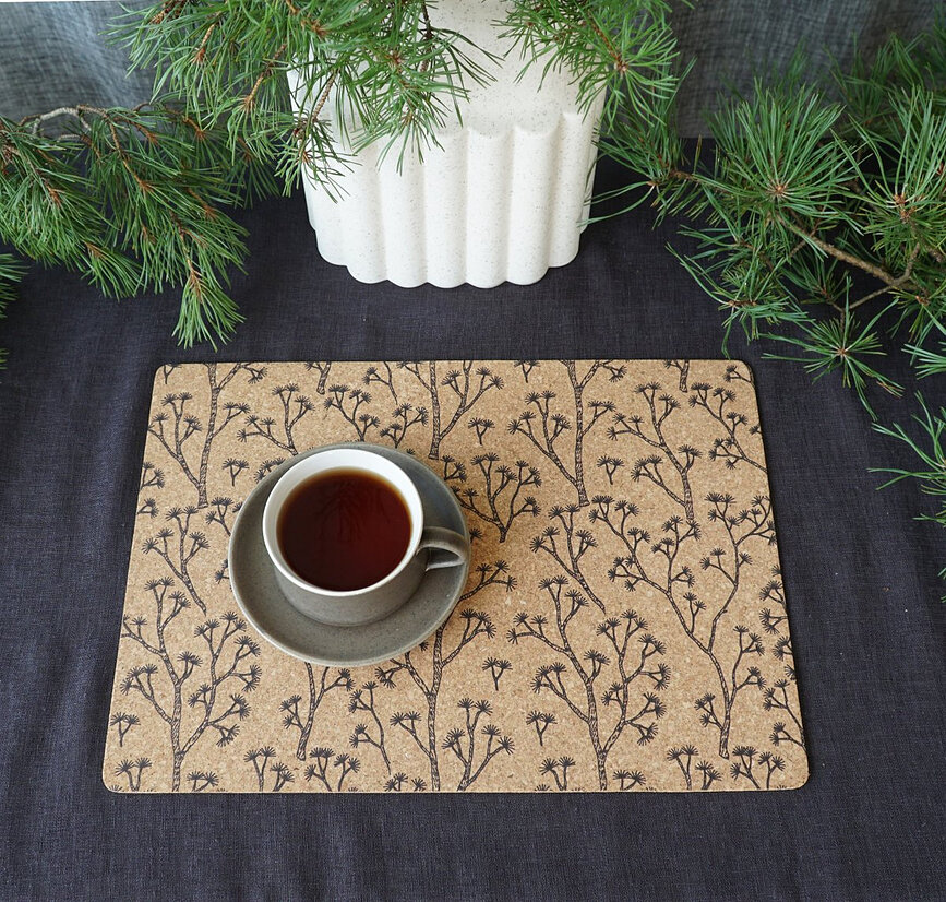 Sottopentola Pine in sughero marrone, 2 pz.