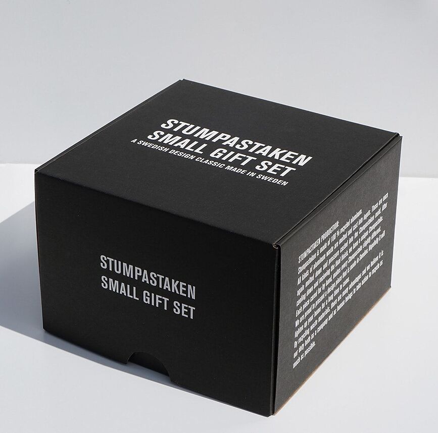 Stumpastaken Bougeoir Taille S, aluminium noir, avec grille et base