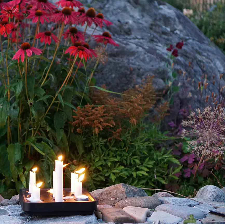 Stumpastaken Chandelier S, aluminium blanc