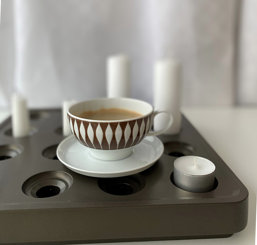 Stumpastaken Bougeoir en aluminium, blanc