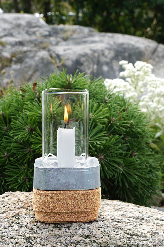 Stumpastaken Ettan Svečnik z zaščito, aluminij