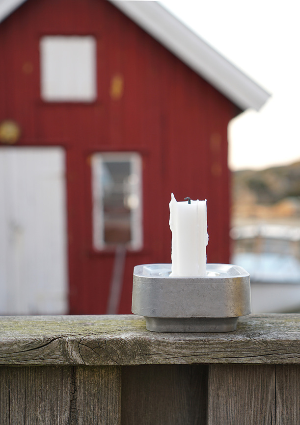 Stumpastaken Ettan Svečnik, črn, aluminij