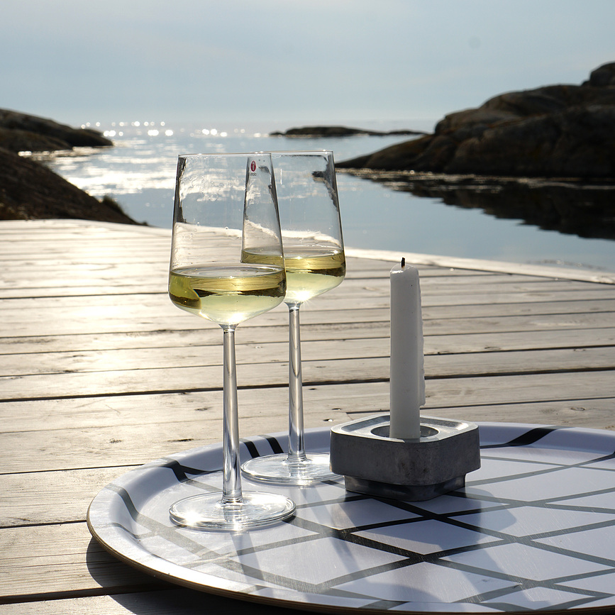 Stumpastaken Ettan Svečnik, črn, aluminij