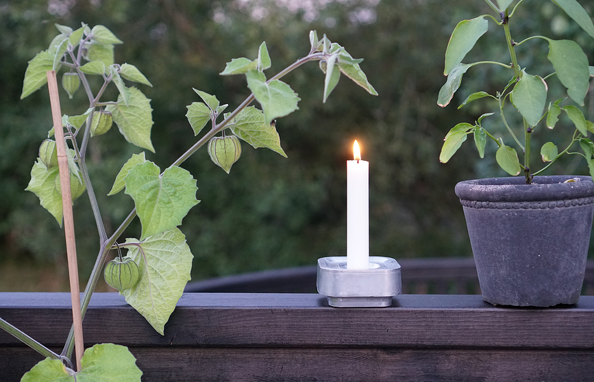 Stumpastaken Ettan Svijećnjak crni aluminij