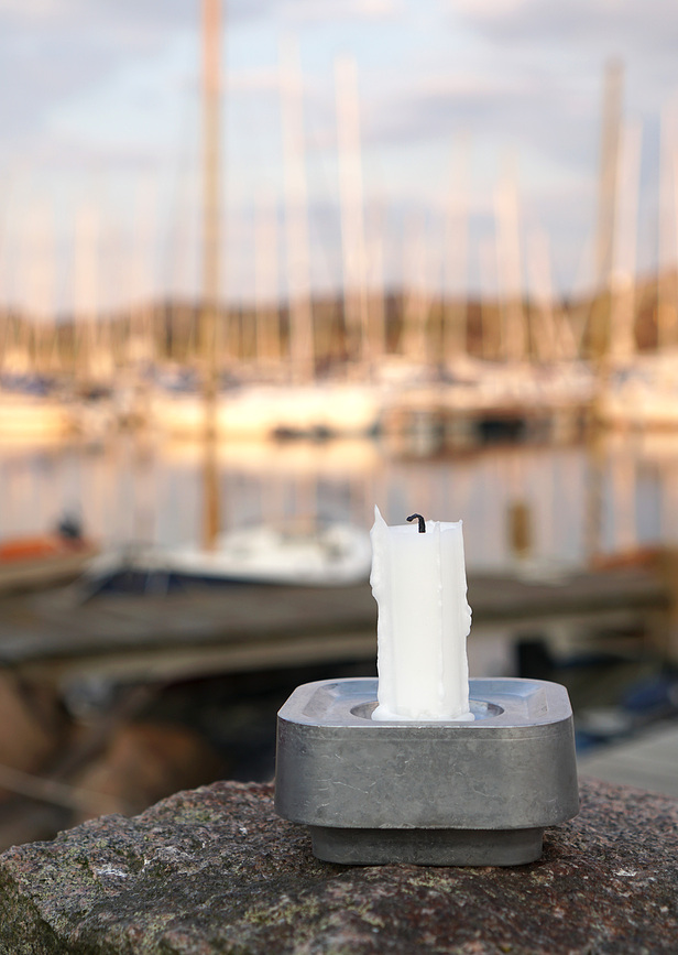 Stumpastaken Ettan Svijećnjak crni aluminij