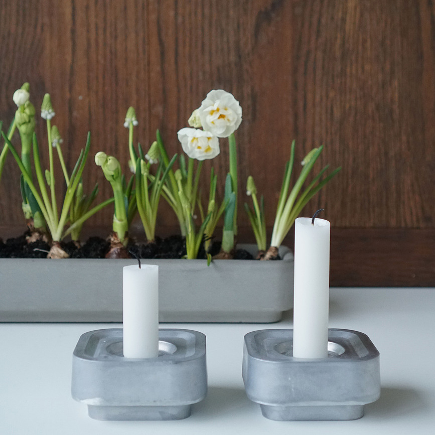 Stumpastaken Ettan Svijećnjak crni aluminij