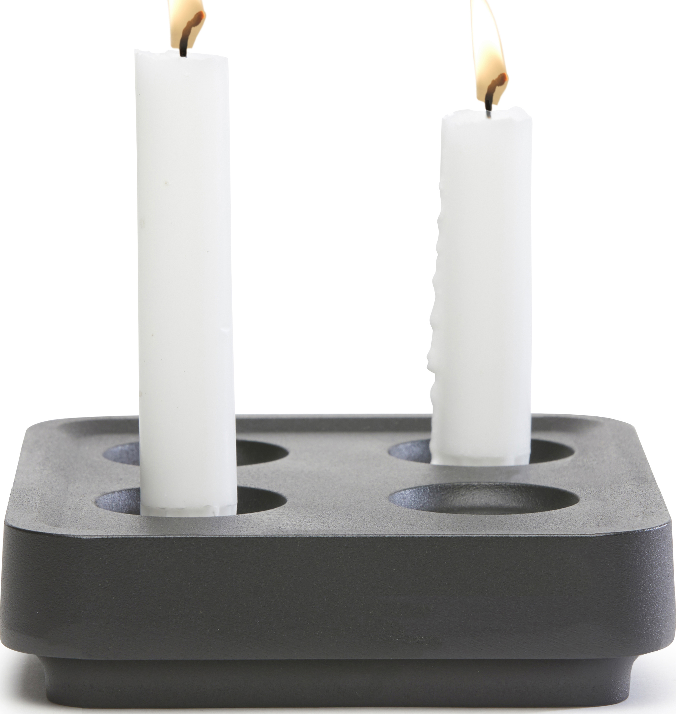 Stumpastaken Fyran Kerzenständer schwarzes Aluminium