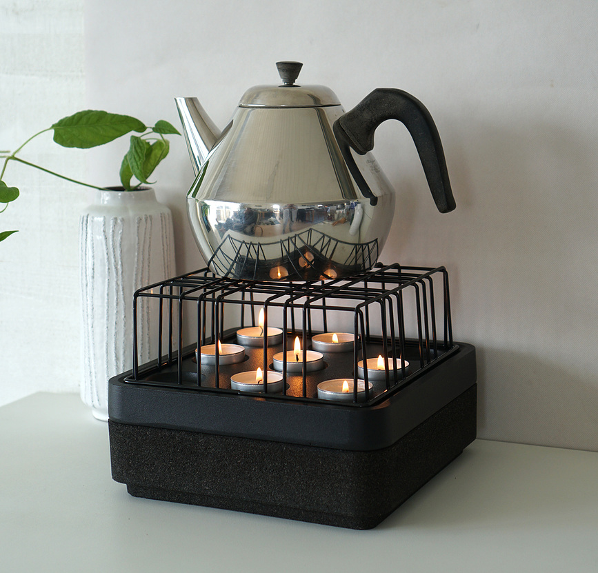 Stumpastaken Grille pour bougeoir S, acier, noire