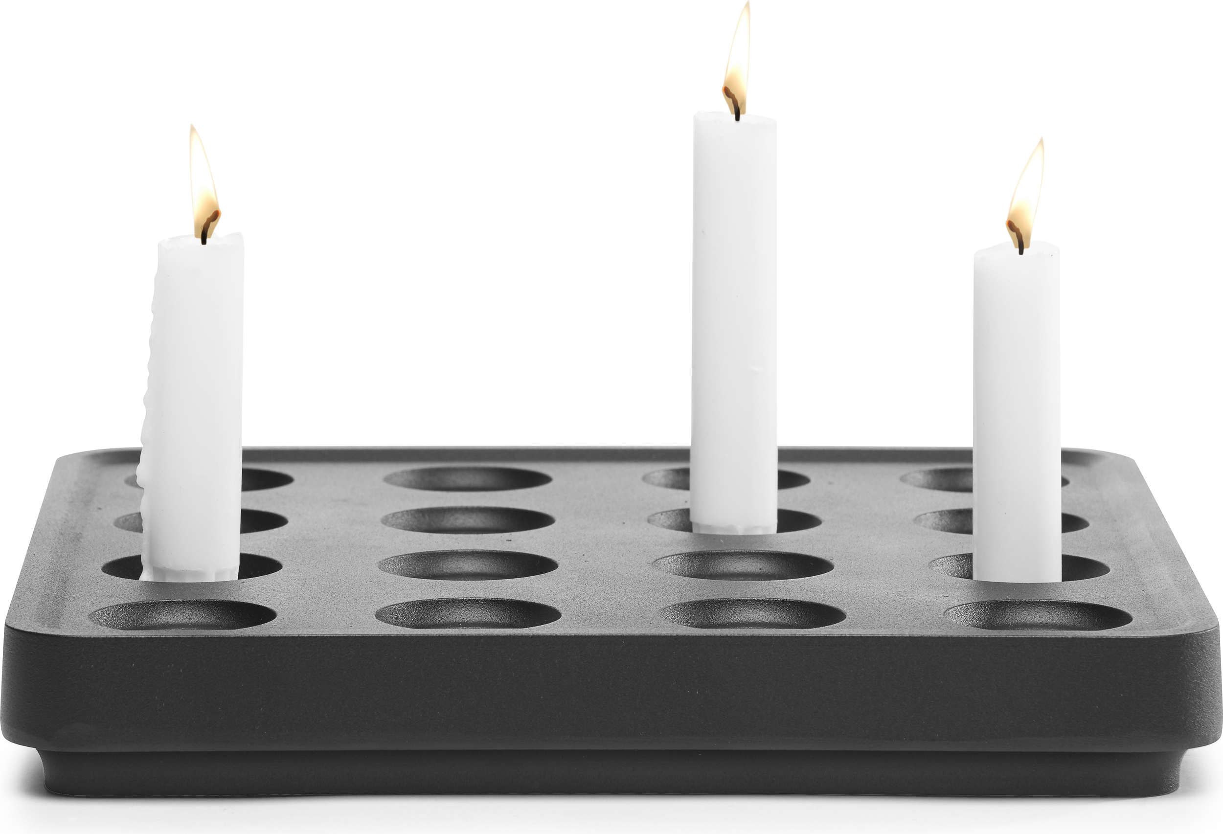 Stumpastaken Kerzenständer schwarzes Aluminium