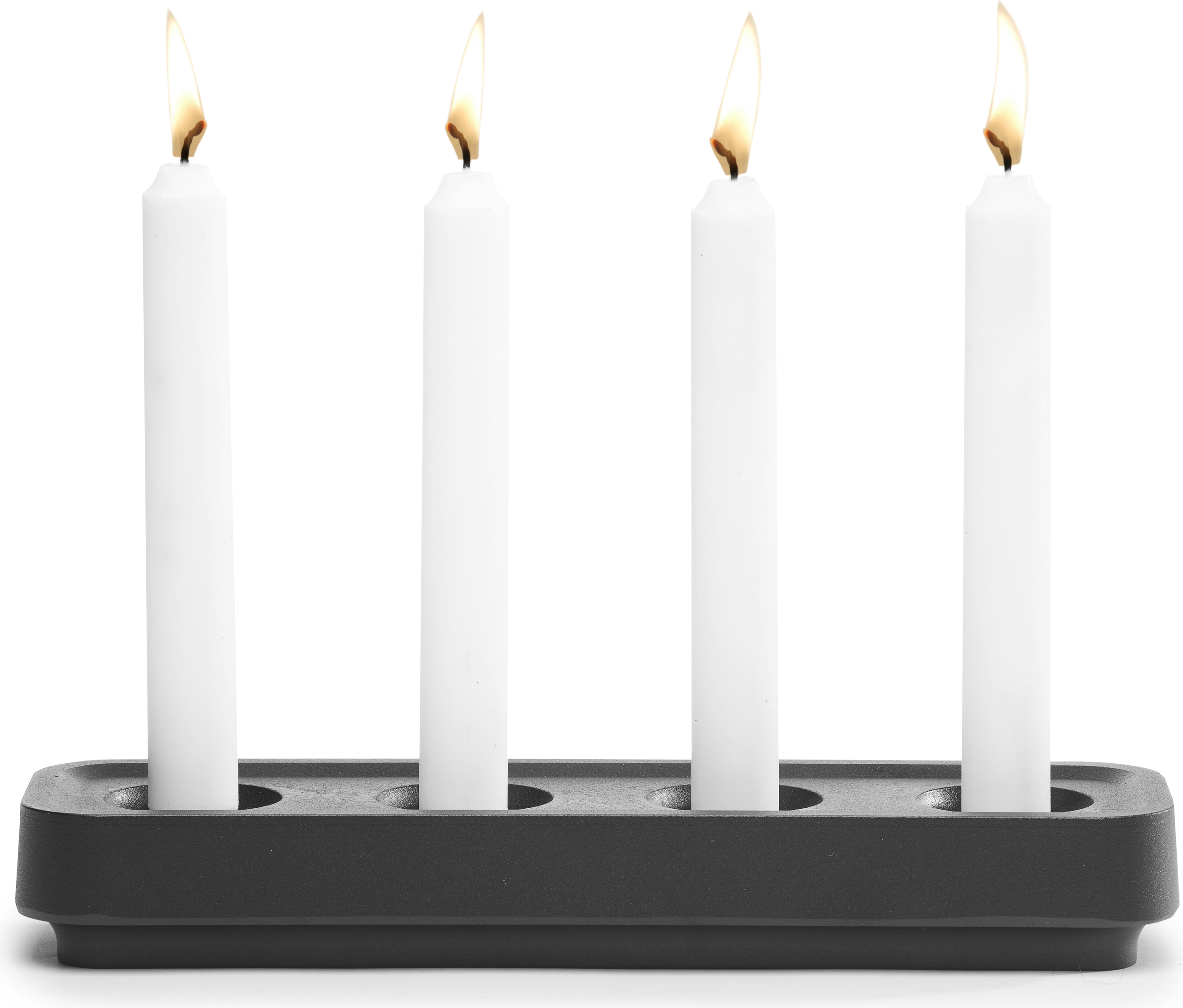 Stumpastaken Long Kerzenständer schwarzes Aluminium