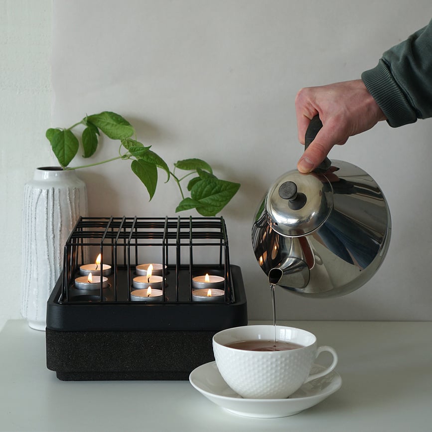 Stumpastaken S Podloga za svijećnjak crna plutena