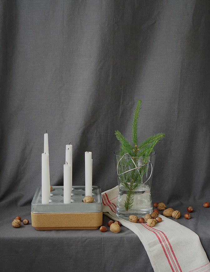 Stumpastaken S Podloga za svijećnjak crna plutena