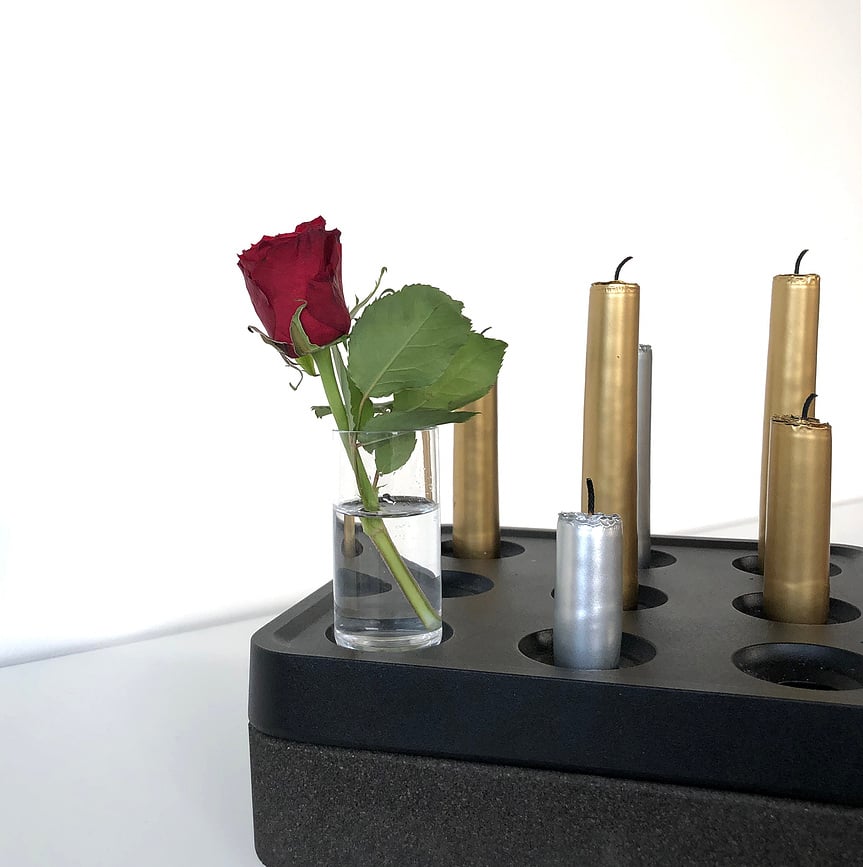 Stumpastaken S Podloga za svijećnjak crna plutena