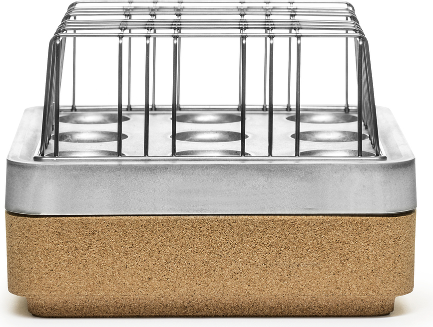 Stumpastaken S Bougeoir avec grille et soucoupe, en aluminium