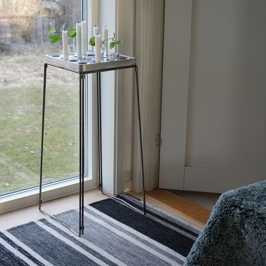 Stumpastaken Support pour chandelier, noir, en acier