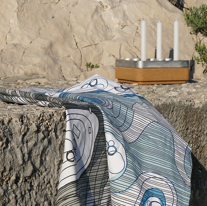 Sweden from Above Archipelago Πετσέτα Κουζίνας, 50 x 70 cm, γκρι