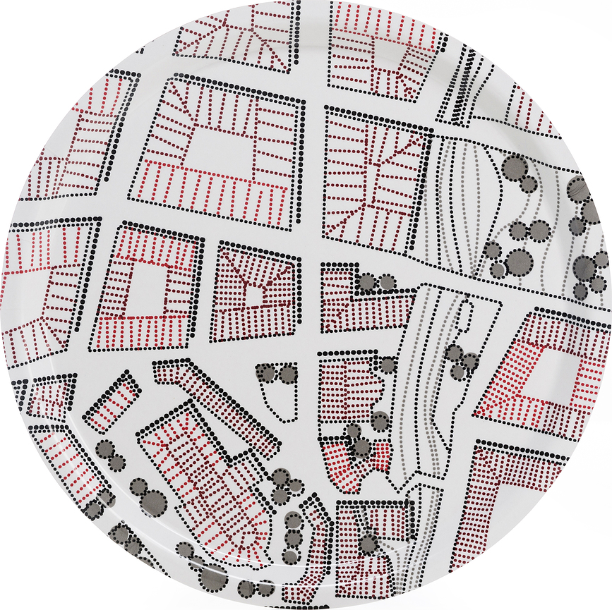 Sweden from Above City Serviertablett 31 cm rund